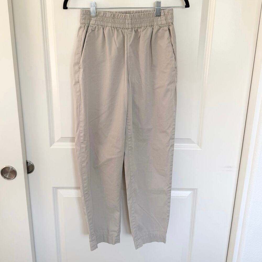 Everlane Beige Elastic Waist Trousers